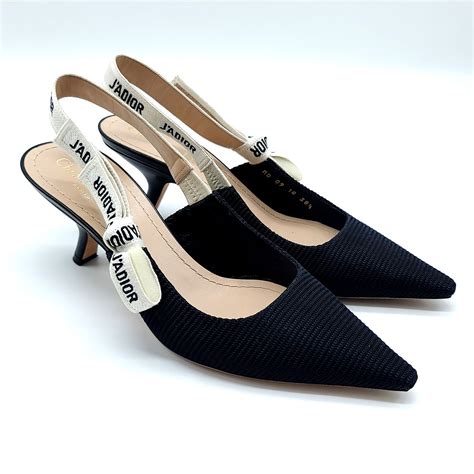 dior slingback heels black|christian Dior slingback flats.